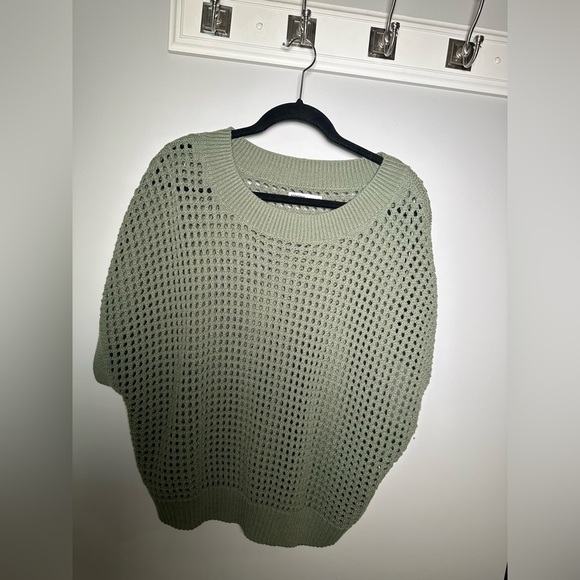 Sonoma Sweaters - Sonoma Women's Sage Green Open Knit Sweater